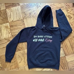 Bad Bunny attitude with Ozuna feelings” hoodie size small BAD BUNNY